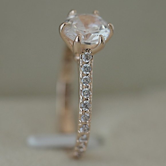 Jewelry - 🎊Simple Crystal Clear Round Pure Zircon Thin Rings for Women, EVGG1458